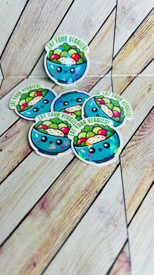 🥗 Veggie Bowl Friend Sticker | Veggie Reminder