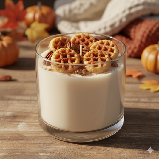 Pumpkin Pecan Waffle Candle – Cozy Fall Breakfast Vibes | 4oz