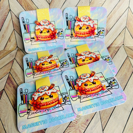 🍩Sweet Cinnamon Roll Magnetic Bookmark